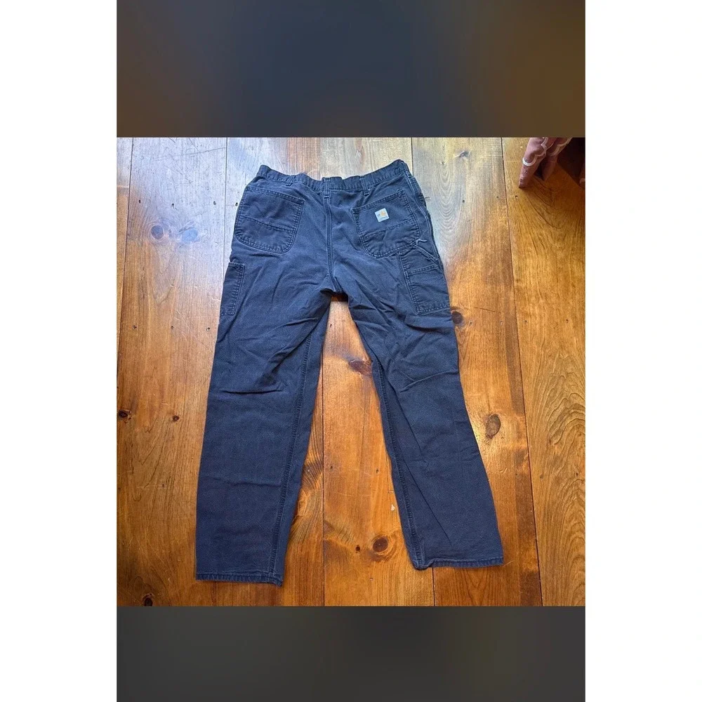 Carhartt FR Work Pants Mens 38x34 Gray Good Flame Resistant Canvas 100791-001